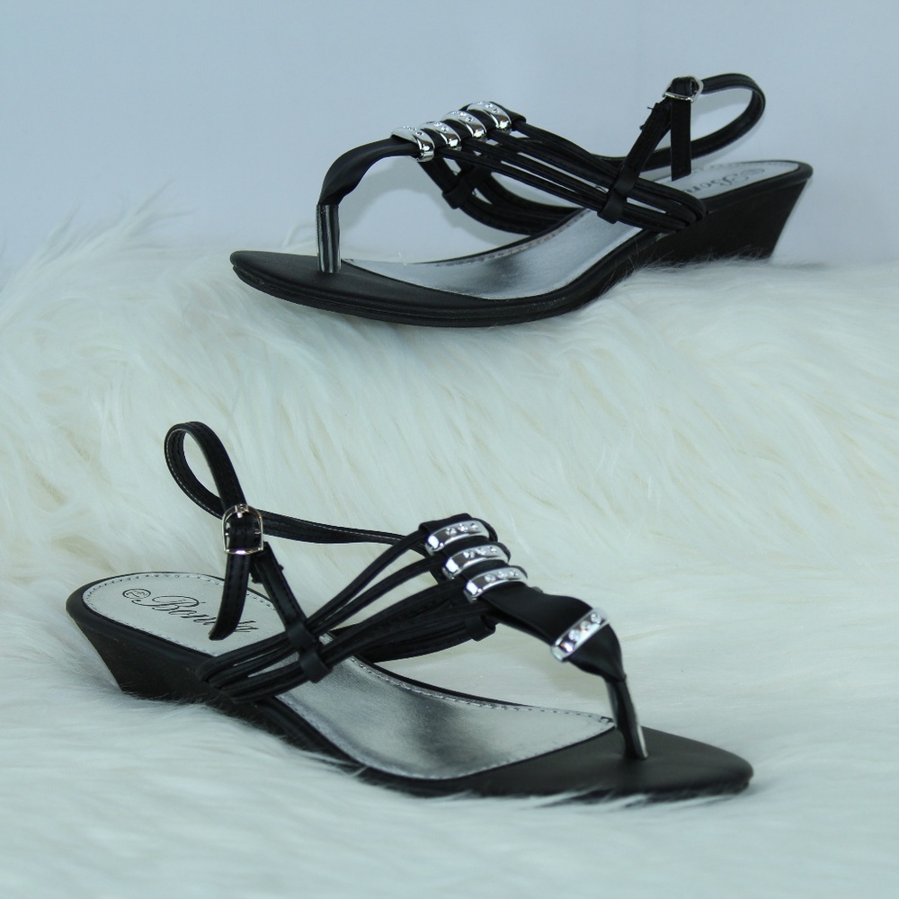 3/$25 Black Strappy Sandals